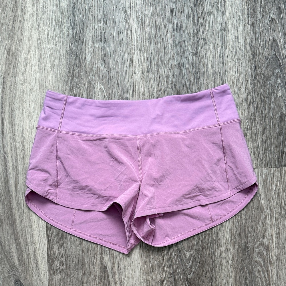 lululemon Lavender Athletic Shorts 3” Size 4 Mid rise Lined